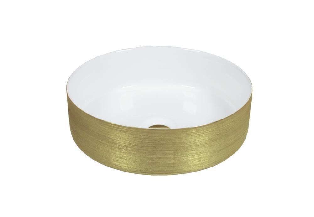 Lavabo Heller White & Gold
