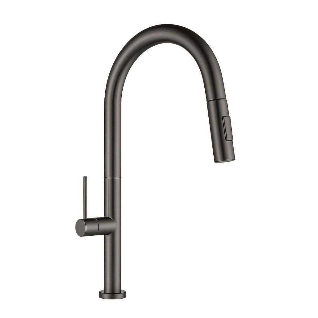 Monocomando Balcão Com Chuveiro Extensível Scala Gun-Metal