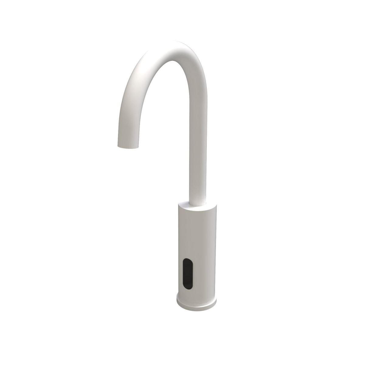 TMI.EB.U Deck mounted electronic washbasin tap with 1,5v battery (cold water) - White