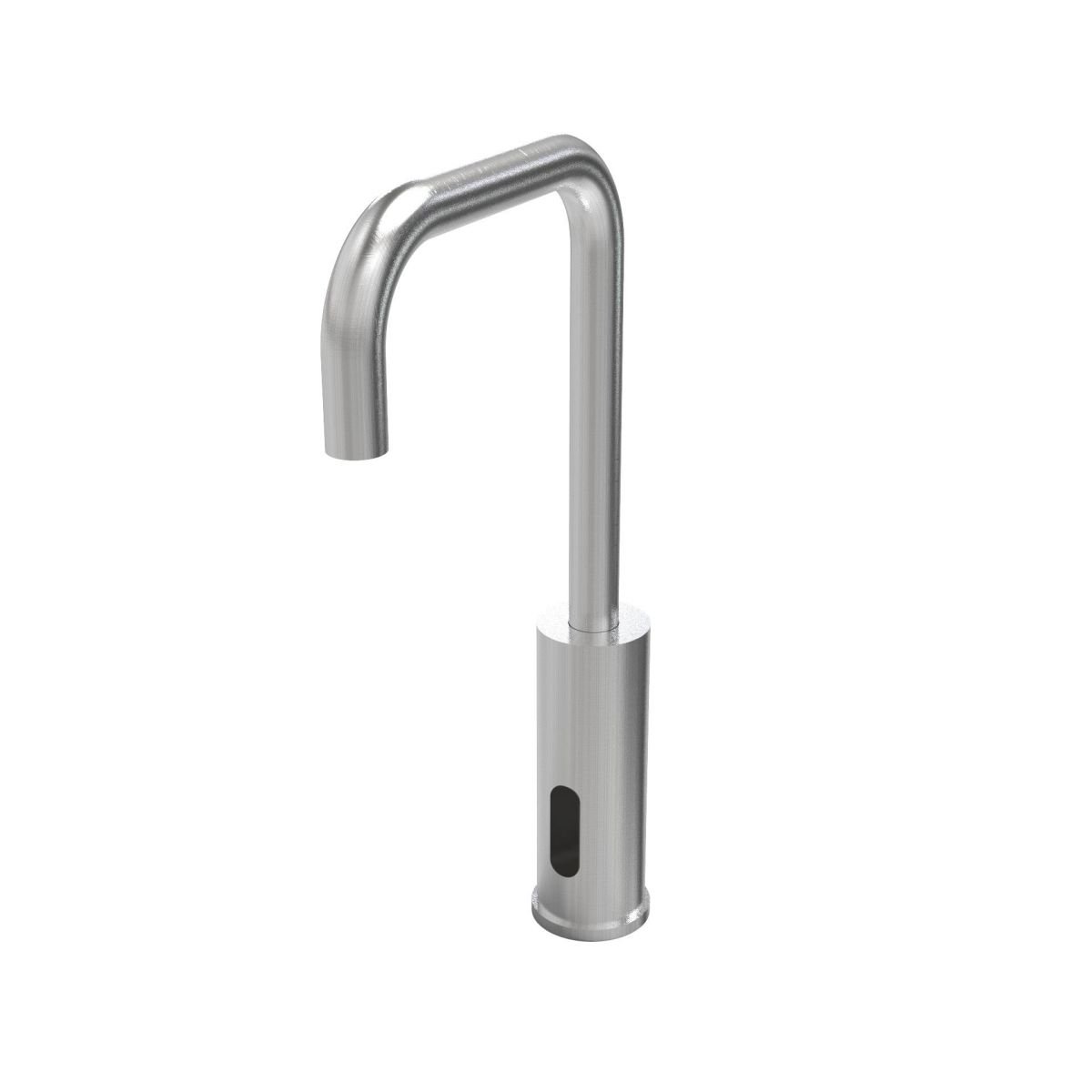 TMI.EB.H Deck mounted electronic washbasin tap with 1,5v battery (cold water) - Stainless Steel Brushed