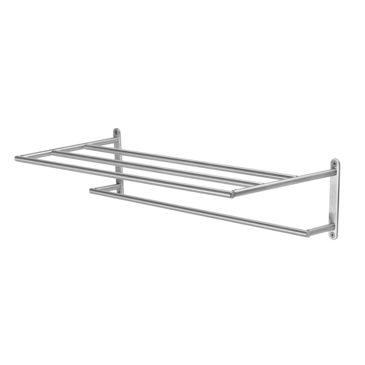 Wall mounted towel shelf 600 mm - Stainless Steel Brushed