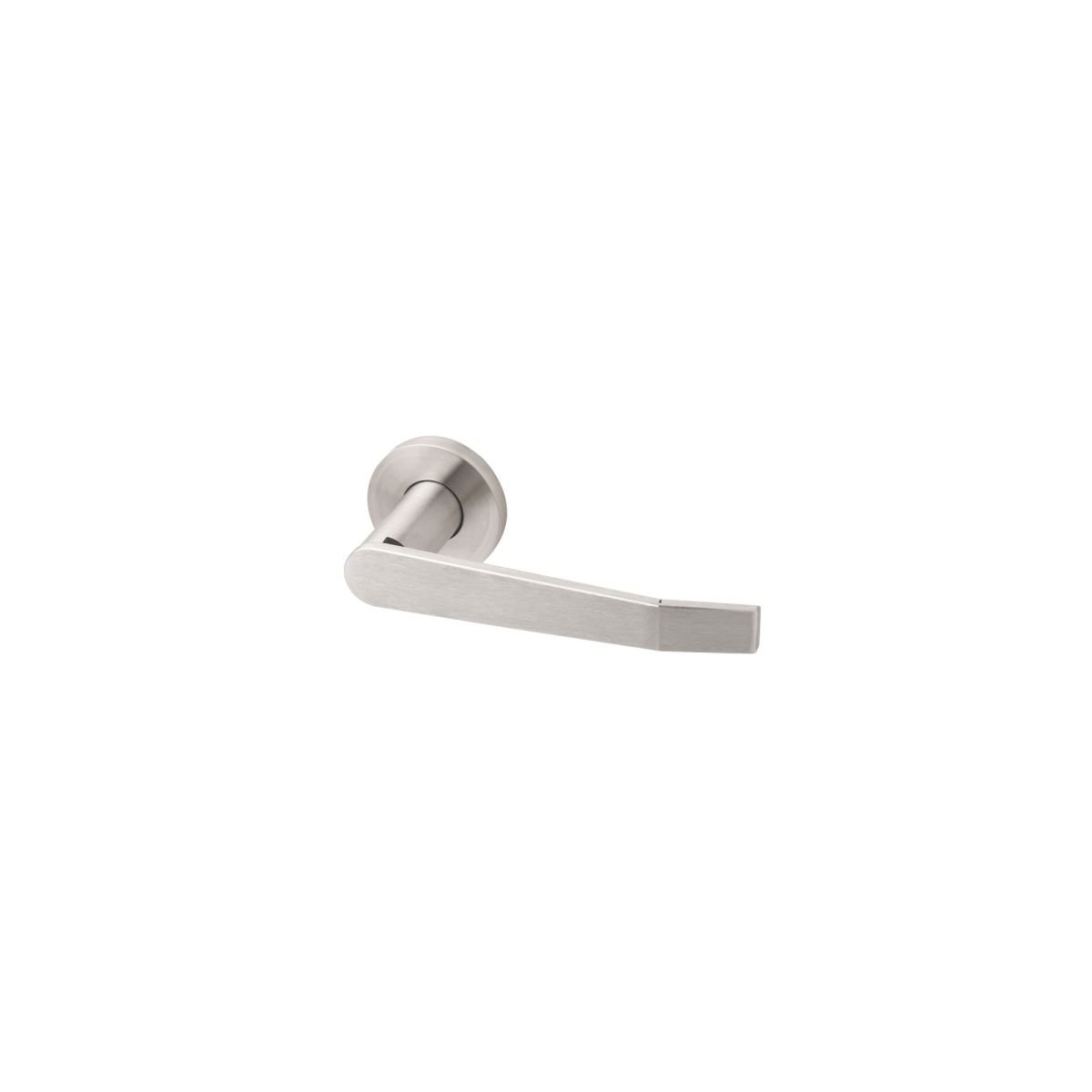 Left hand door handle 128 mm - Stainless Steel Brushed