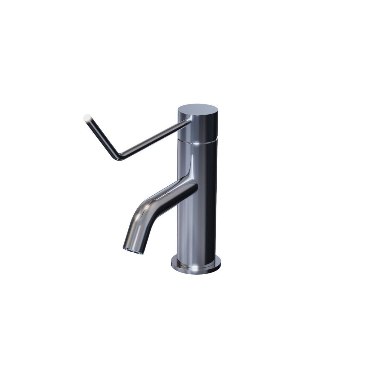Deck mounted hospital washbasin mixer with waste valve