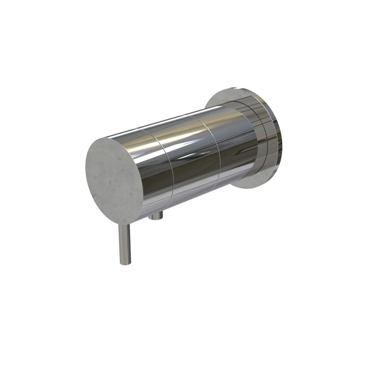 One-way concealed thermostatic mixer - external part with round plate