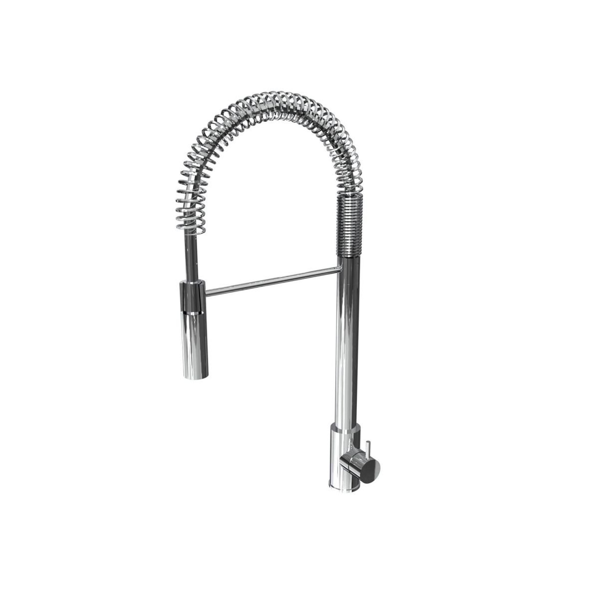 Semi-professional kitchen mixer with swivel and extractable spout
