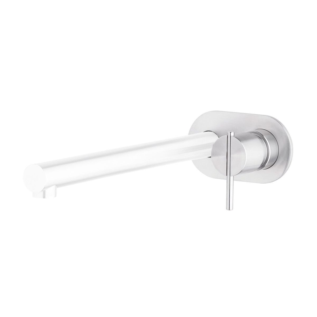 Two-hole concealed washbasin mixer - external part with round plates