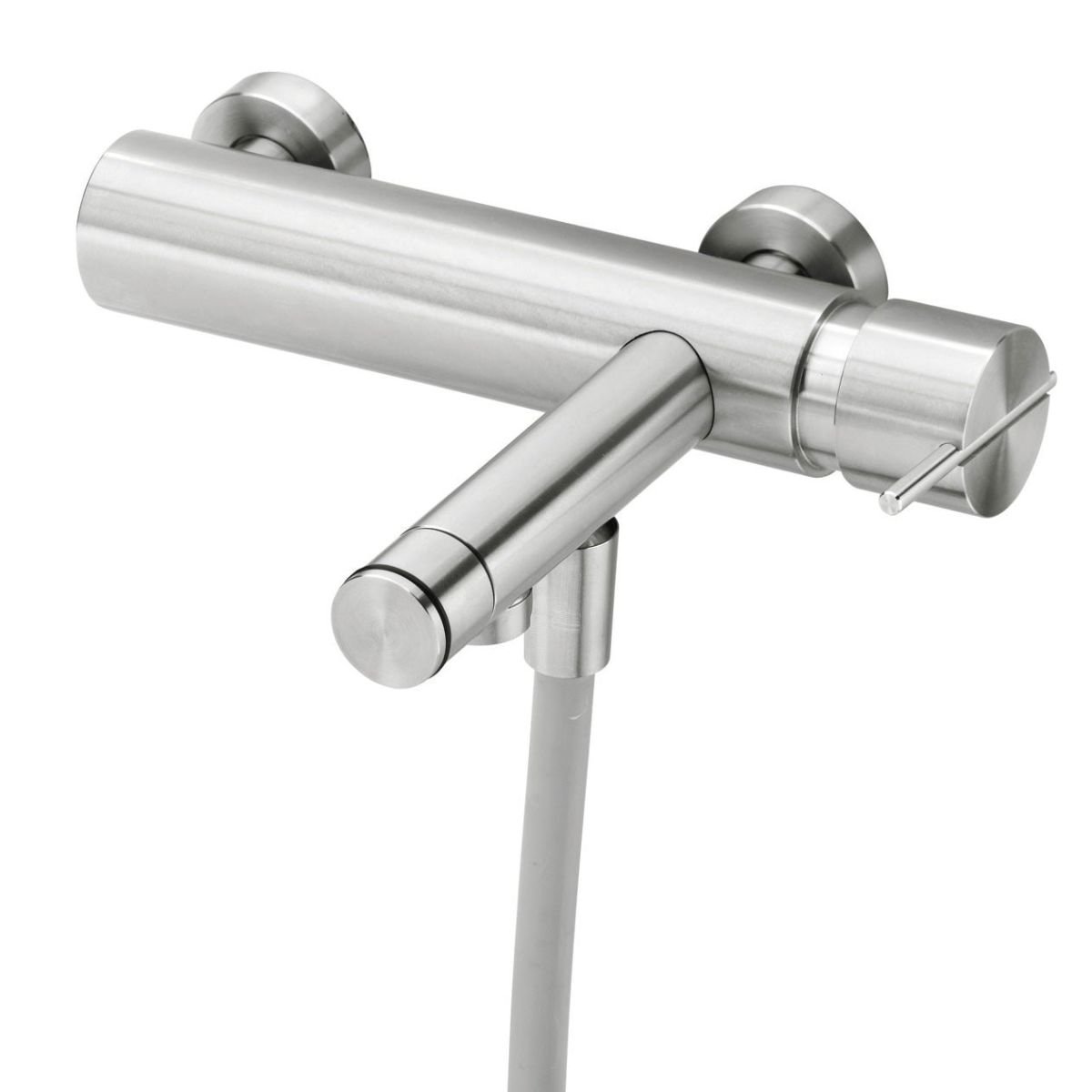 Two-way bathtub mixer with spout, hand shower and adjustable holder