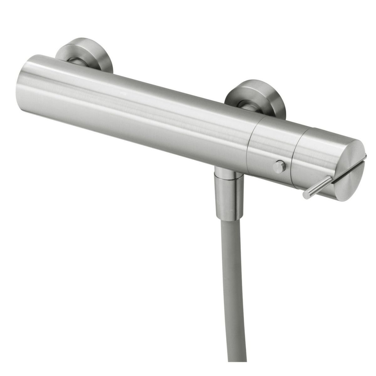 Thermostatic shower mixer with hand shower and adjustable holder