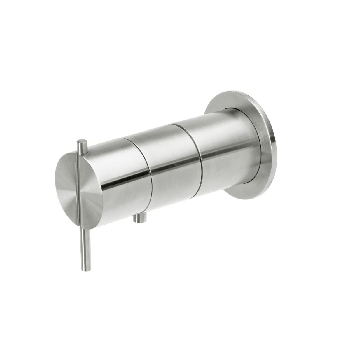 One-way concealed thermostatic mixer - external part with round plate