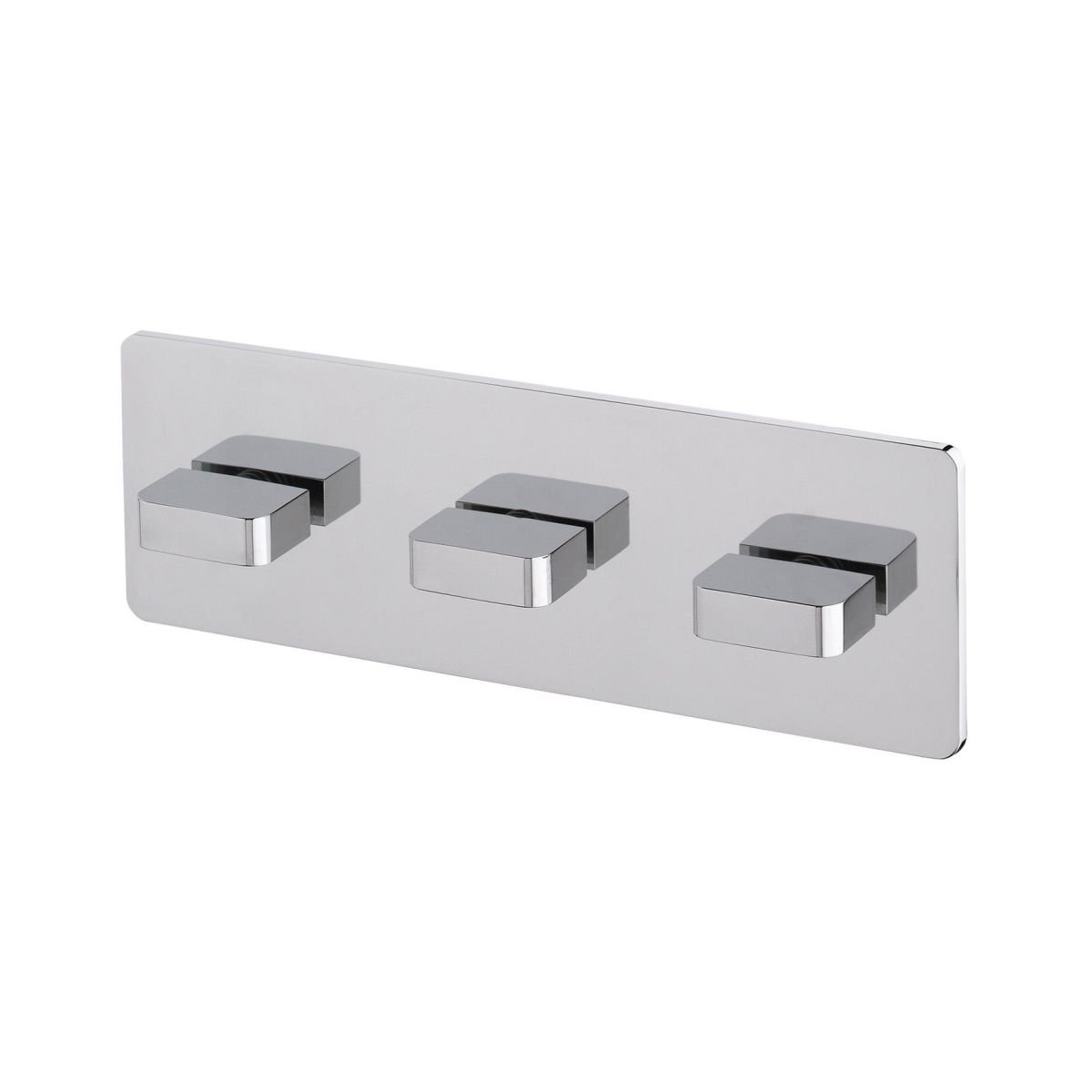 Three-way concealed thermostatic bathtub/shower mixer
