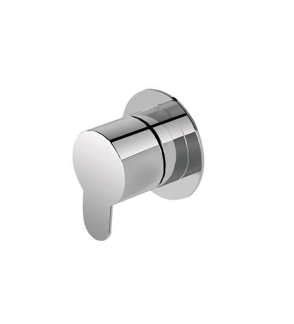 One-way concealed bathtub/shower mixer - internal + external part - Chrome