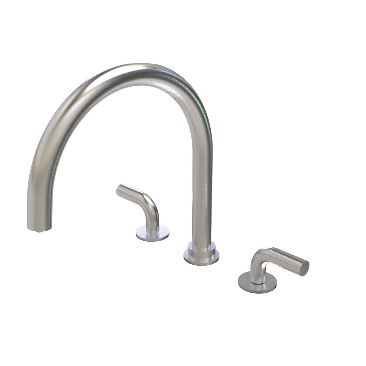 Three-hole kitchen mixer with swivel U spout for water purifier