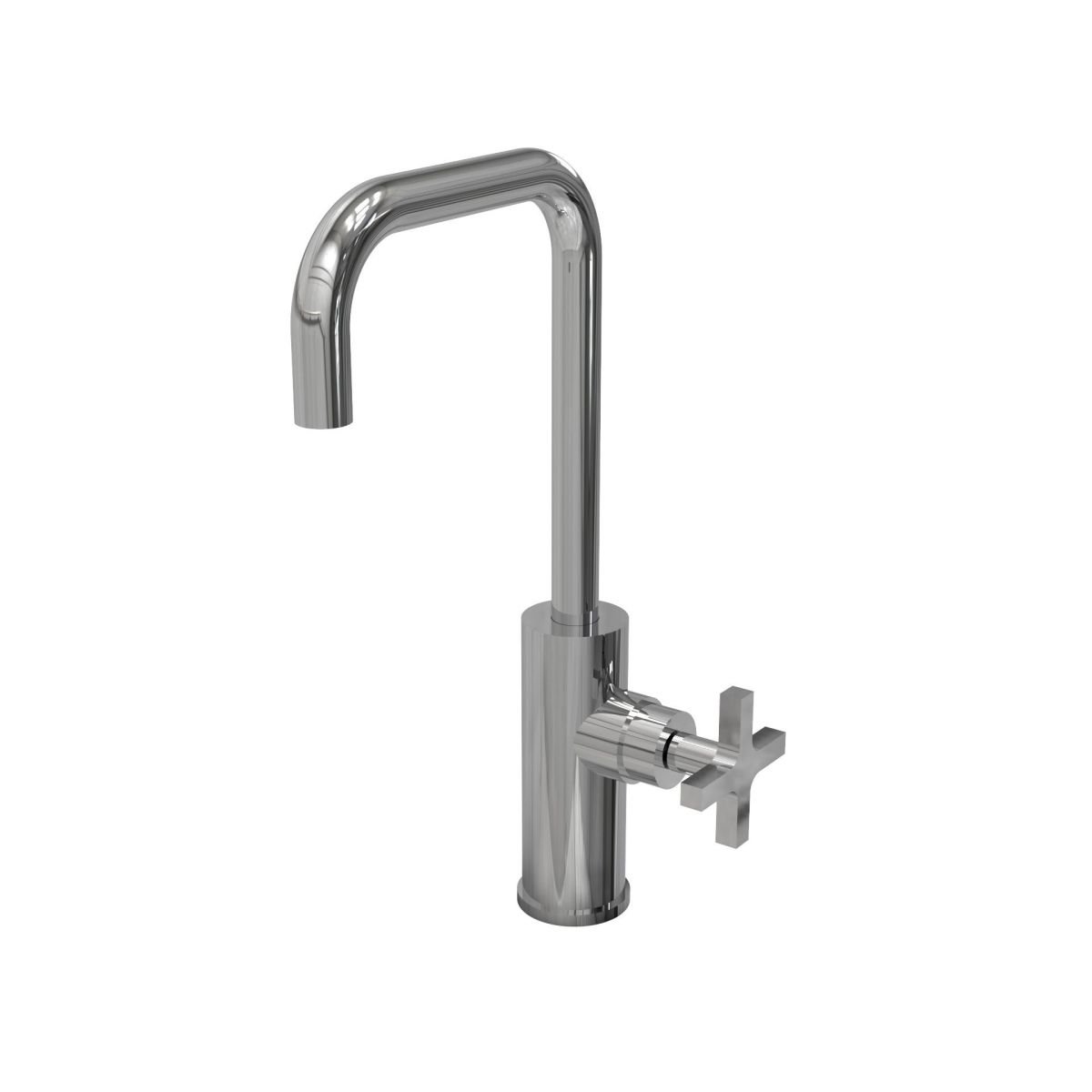 One-handle Cruz progressive deck mounted washbasin mixer - Chrome