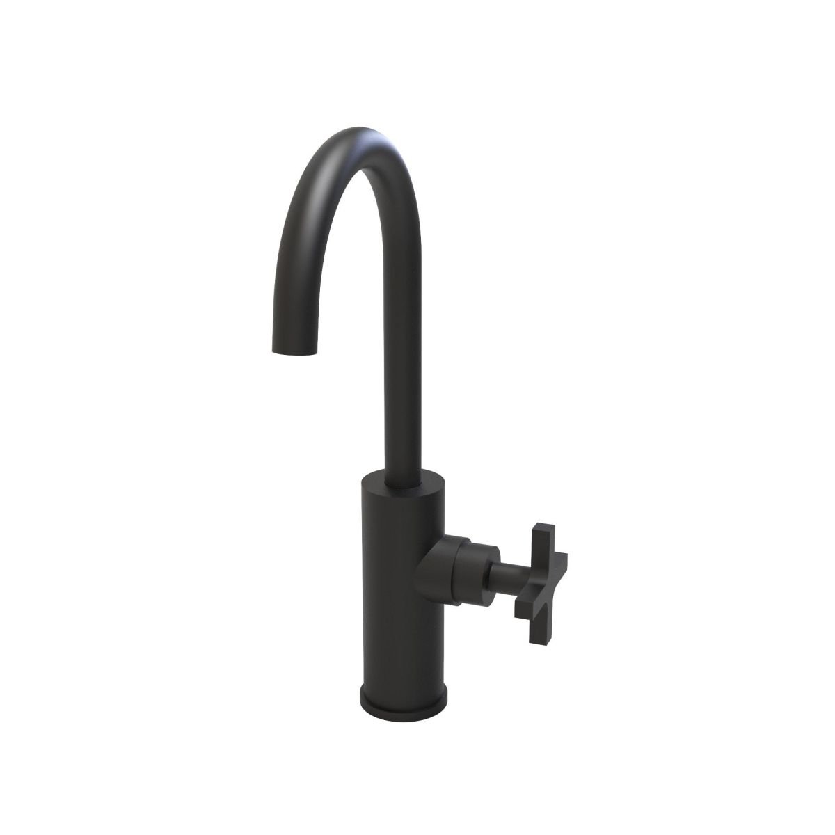One-handle Cruz progressive deck mounted washbasin mixer - Black