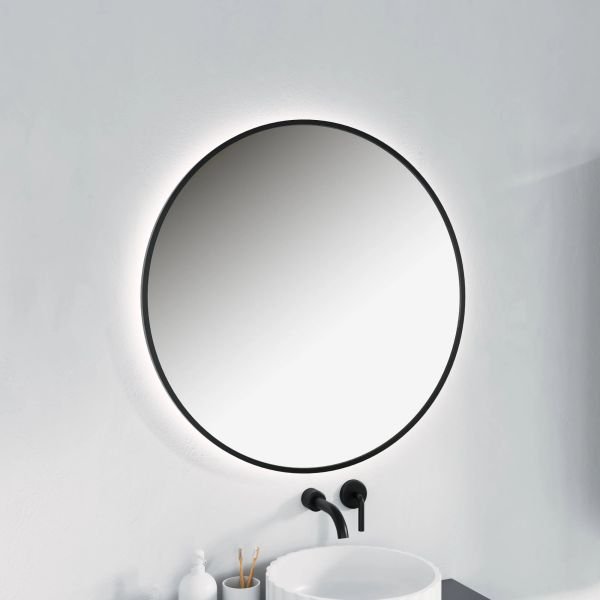 LED-spiegel World Preto