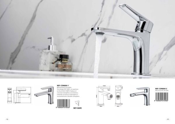 Monomando de lavabo Nature Cromo