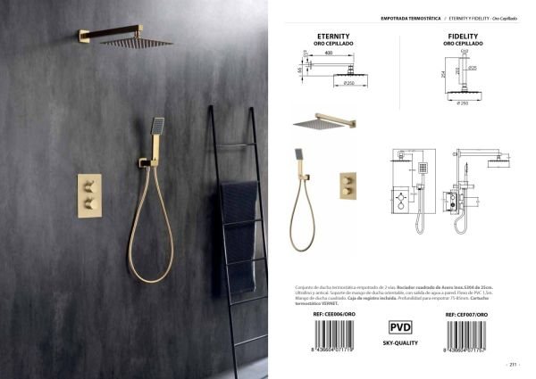 Grifo Eternity Y Fidelity Oro Cepillado