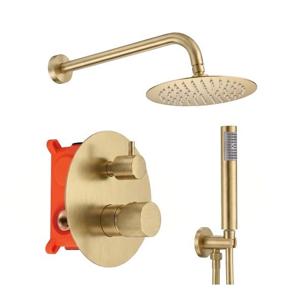 Conjunto Encastrar Base 2 Saídas/6 Peças Fit Gold