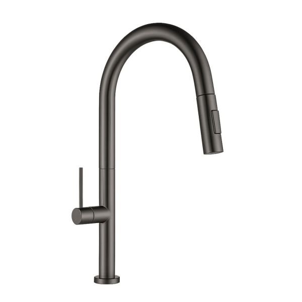 Monocomando Balcão Com Chuveiro Extensível Scala Gun-Metal