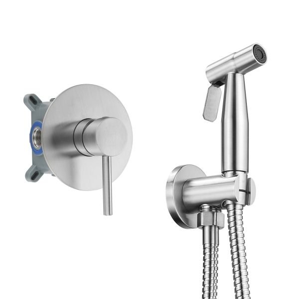 Conjunto Monocomando Bidé com Chuveiro Marta Inox