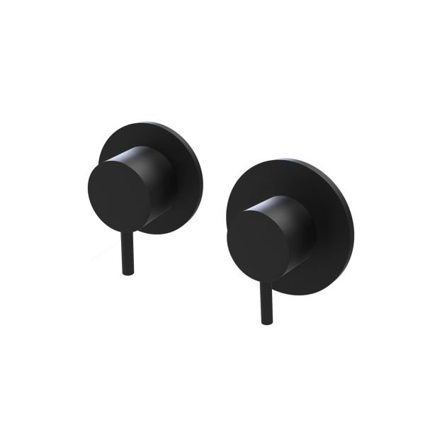MPMI.FL.1+1T Flow wall mounted 1+1T handles - PVD Black Matt