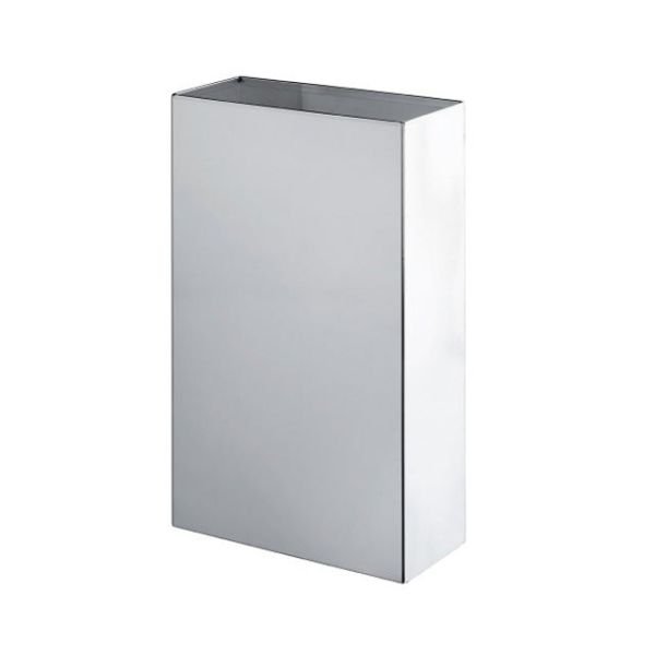 Large garbage container - Stainless Steel Polished