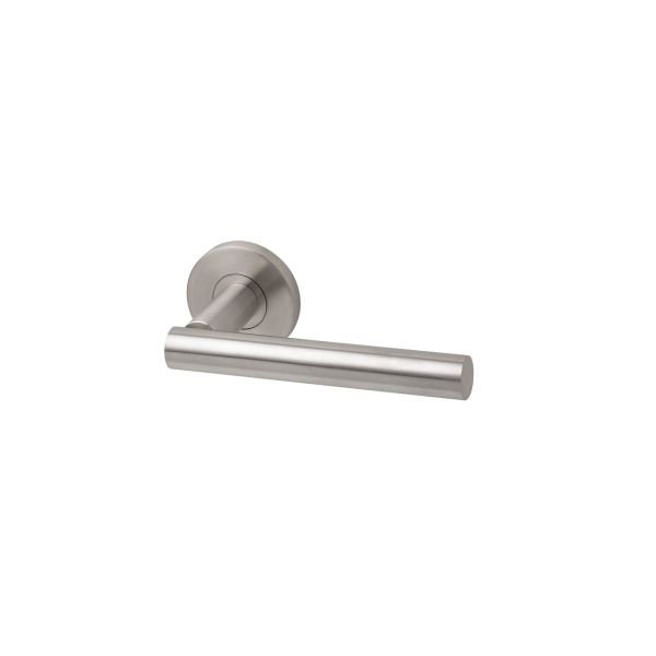 Right hand large door handle 130 mm - Stainless Steel Brushed