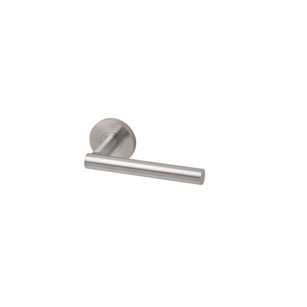Left hand door handle 110 mm - Stainless Steel Brushed