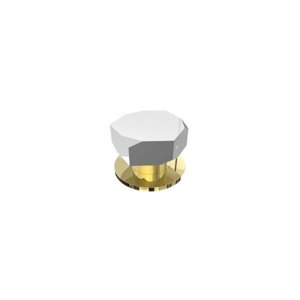 Hexa deck mounted 1 handle - Marble White Estremoz / Brass Polished