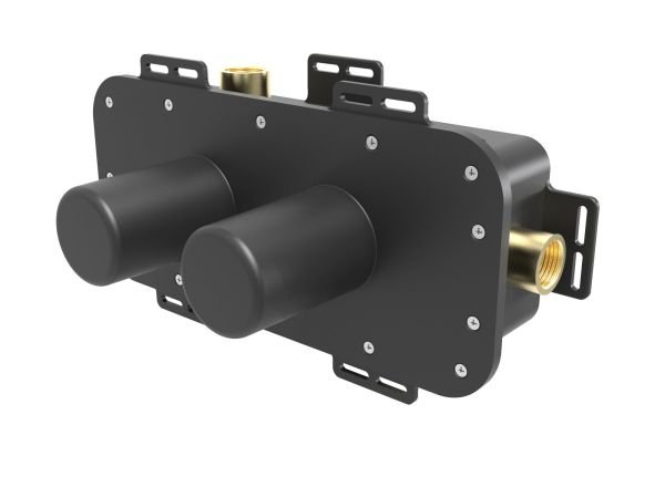 Two-way concealed thermostatic bathtub/shower mixer - internal part with installation box