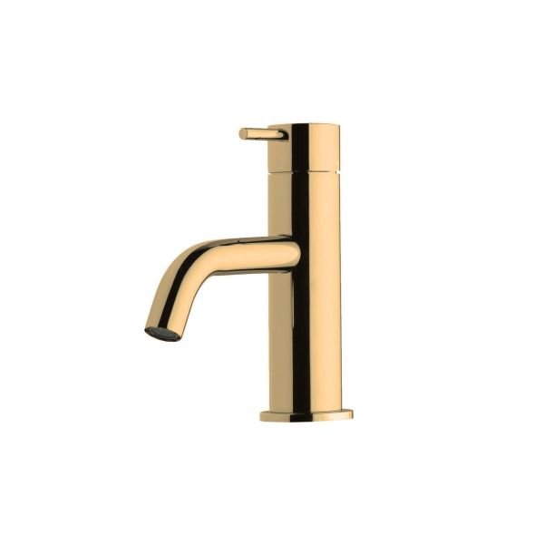 Deck mounted washbasin tap with waste valve (cold water) - PVD Copper Polished