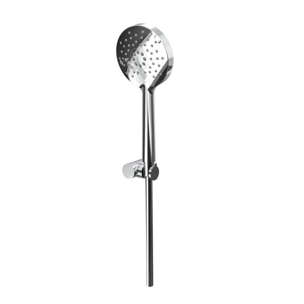 Round hand shower kit with adjustable holder