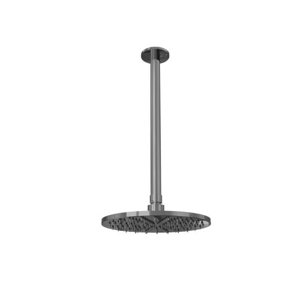 Ceiling mounted Ø 250 mm head shower - PVD Gun Metal Polished