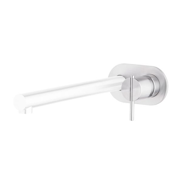 Two-hole concealed washbasin mixer - external part with round plates