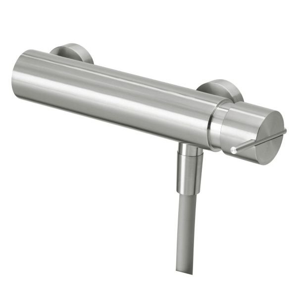 Shower mixer with hand shower and adjustable holder
