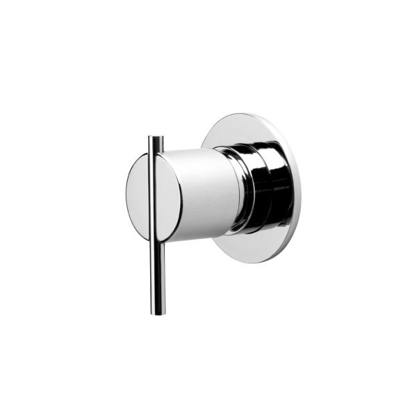 One-way concealed bathtub/shower mixer - internal + external part - Chrome