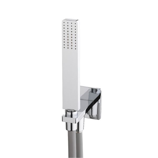 Hand shower kit with integrated outlet