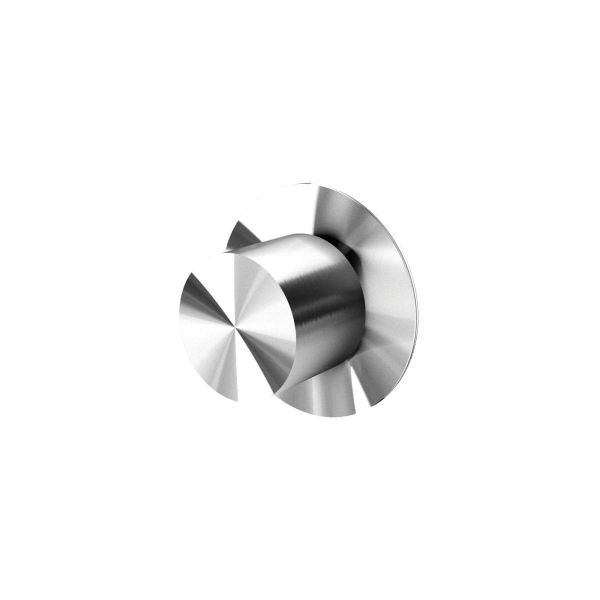 Concealed stop valve - external part - Stainless Steel Brushed