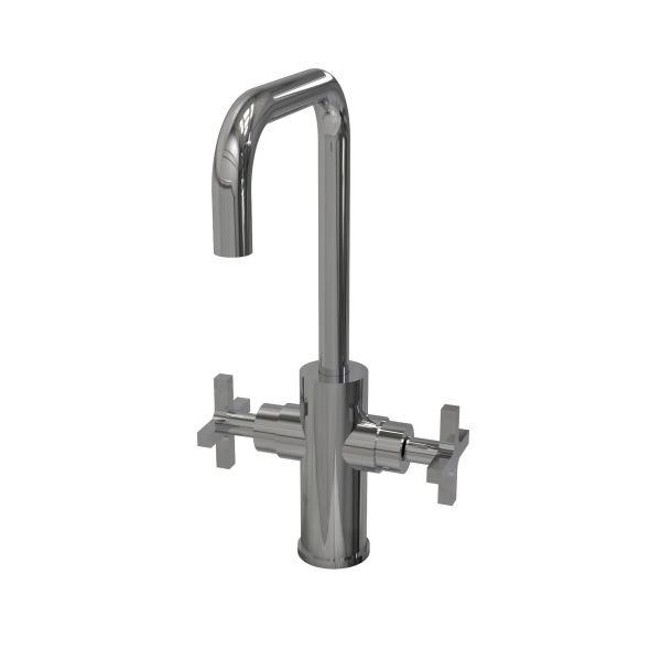 Two-handle Cruz deck mounted washbasin mixer