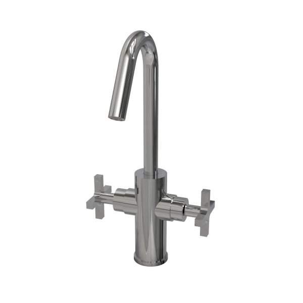 Two-handle Cruz deck mounted washbasin mixer