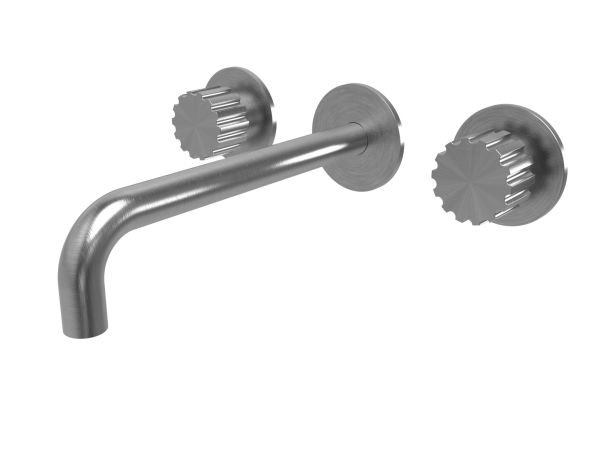 Three-hole concealed washbasin mixer - external part with waste valve (without spout) Magnum