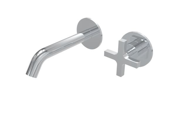 Two-hole progressive concealed washbasin mixer - external part with waste valve (without spout) Cruz