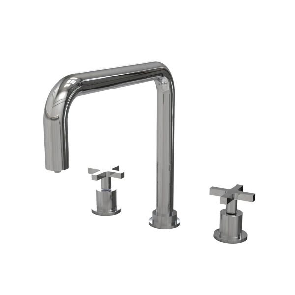 Three-hole kitchen mixer with swivel H spout for water purifier Cruz