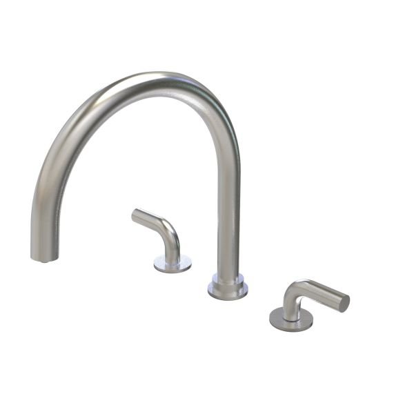 Three-hole kitchen mixer with swivel U spout for water purifier